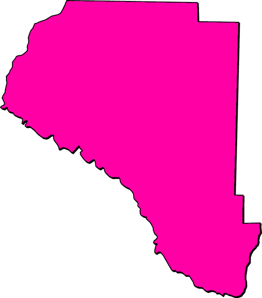 A Collection Of Simplified Outline Maps Of Taylor County Clipart (527x600), Png Download