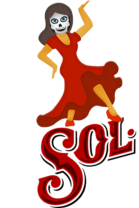 Day Of The Dead Dancing Sticker By Sol Beer Clipart (800x800), Png Download
