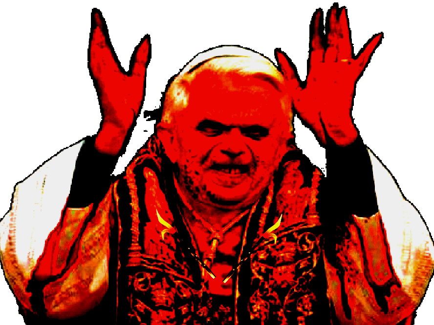 Sticker Risitas Pape 666 Tison Benoit Xvi 16 Fou Diable Clipart Full Size Clipart Pinclipart