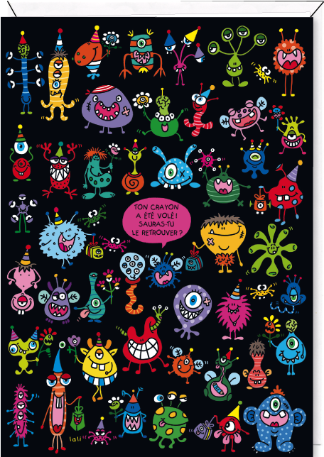 Carte Géante Lali "les Monstres" Clipart (800x1037), Png Download