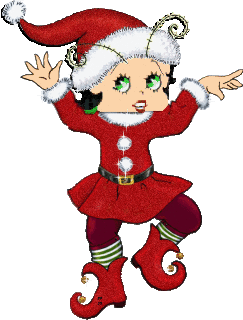 Christmas Betty Boop Pics Clipart (487x640), Png Download
