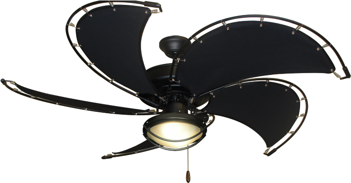Unique Ceiling Fan Low Profile Black Clipart (800x392), Png Download
