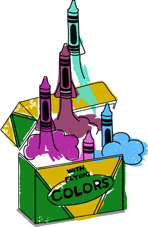 With Flying Colors Clipart (623x956), Png Download