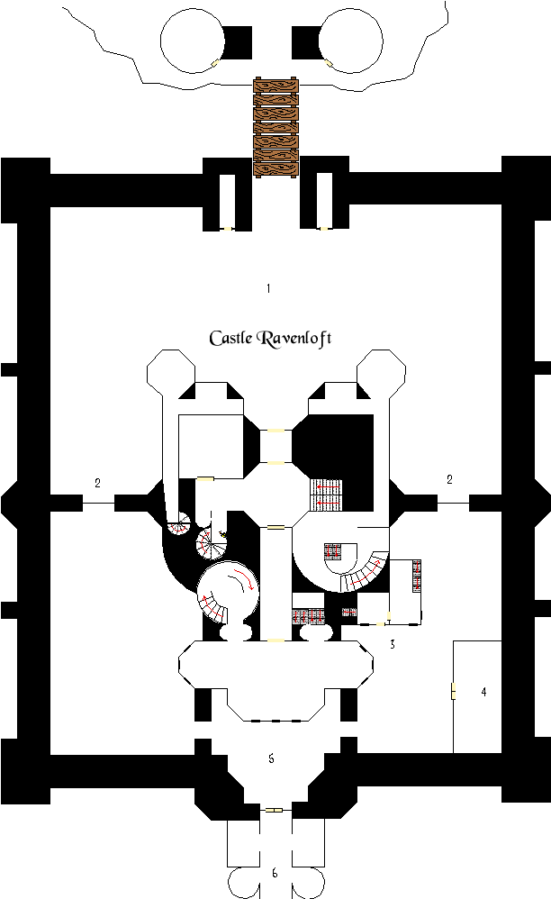 Castle Ravenloft Map Clipart (650x1000), Png Download