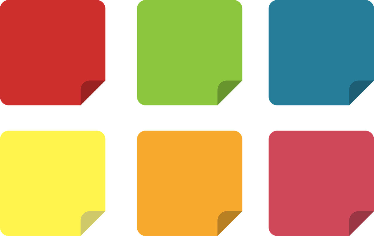 Set Icons Sticky Notes Icon Png Image Clipart (1280x808), Png Download