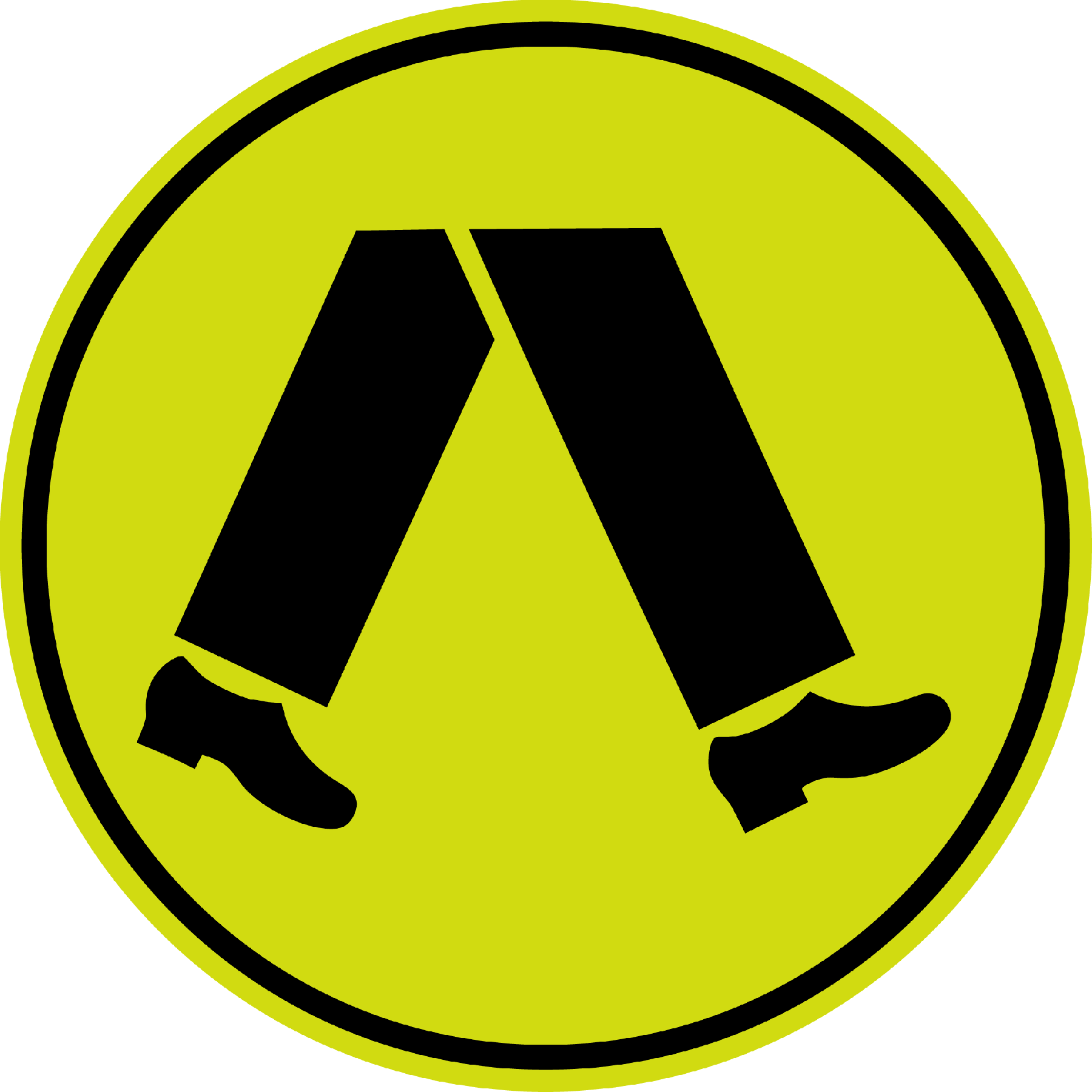 R3-1 Pedestrian Crossing Clipart (1800x1800), Png Download
