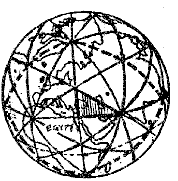 Great Circles Form The Earthstar Grid Clipart (621x603), Png Download