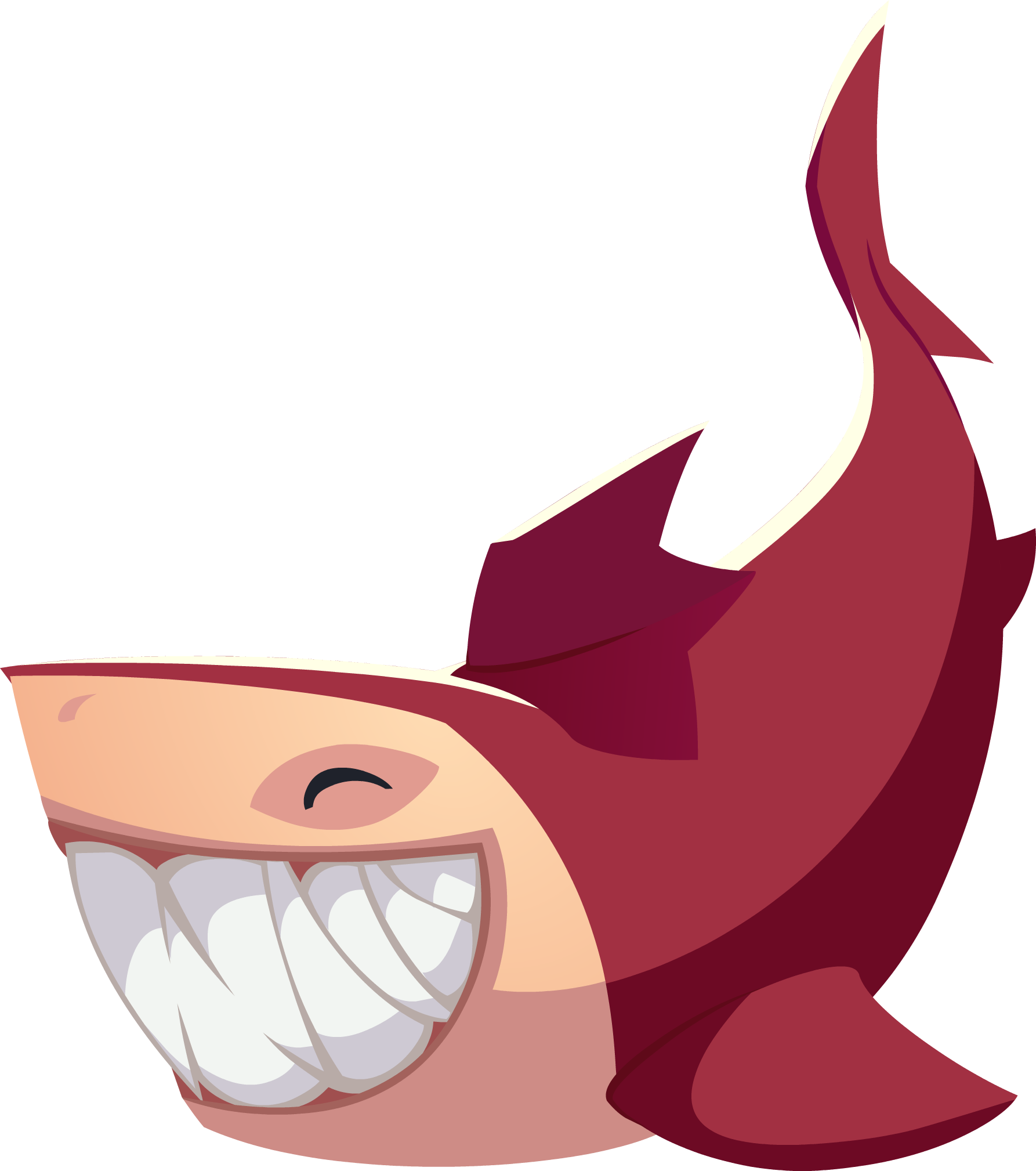 Shark Clipart Red - Png Download (1786x2018), Png Download
