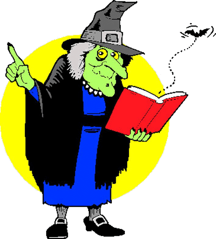 Witch Clipart Reading - Png Download (709x782), Png Download