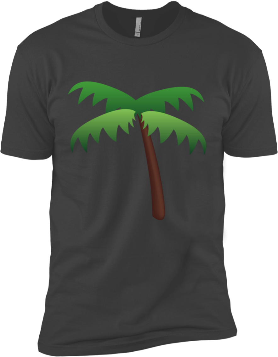 Palm Tree Emoji Nl3600 Next Level Premium Short Sleeve Clipart (883x1135), Png Download
