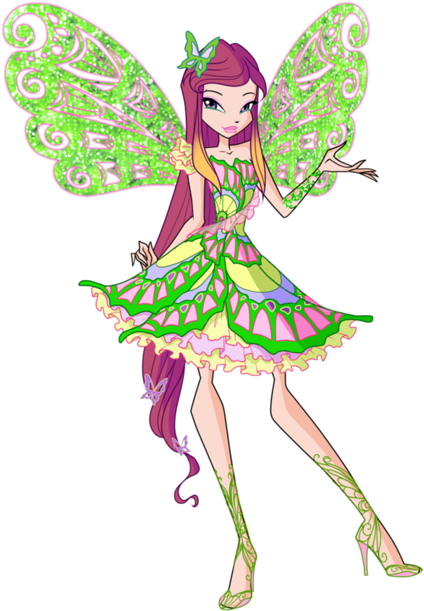 Graphic Free Download Roxy Butterflix Design By Forgotten Clipart (798x1000), Png Download