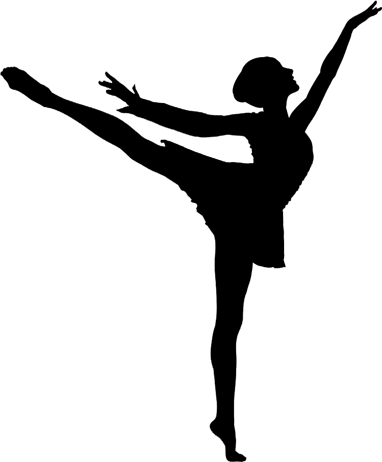 Dancing Girl Silhouette Png Clipart (1024x1024), Png Download