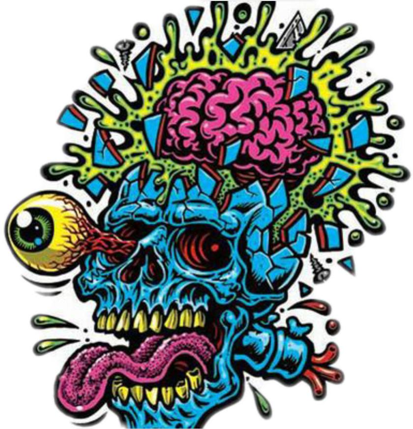 Skull Psychedelic Psychedelicart Natnat7w - Jim Phillips Art Clipart (1024x1024), Png Download