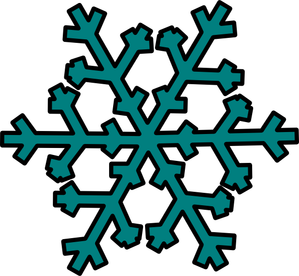 Snowflakes Clipart Teal - Transparent Background Red Snowflakes - Png Download (600x554), Png Download