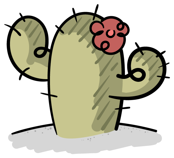 Dust Buddies Cactus - Cartoon Clipart (618x618), Png Download