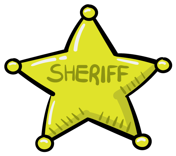Dust Buddies Sheriff Star Clipart (618x618), Png Download