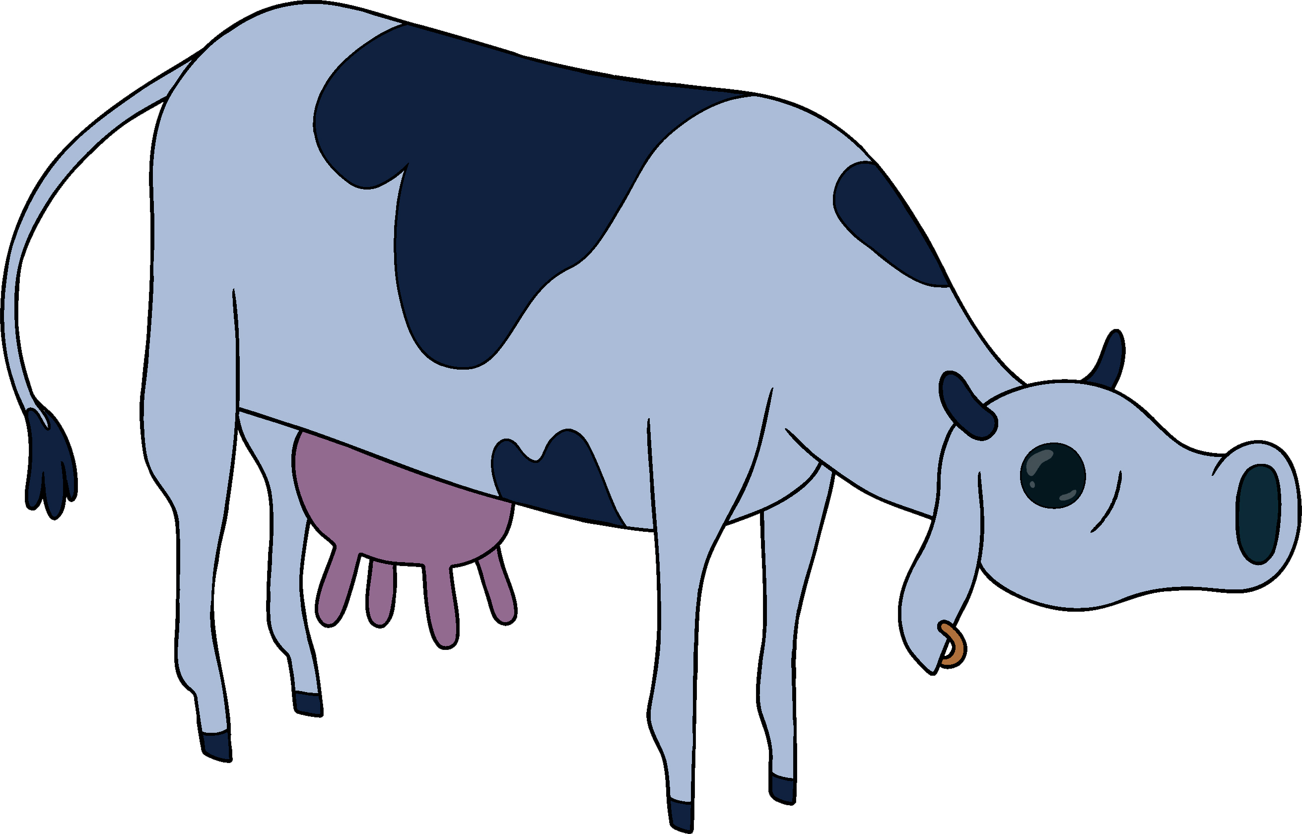 Cow - Cow From Adventure Time Clipart (2623x1681), Png Download
