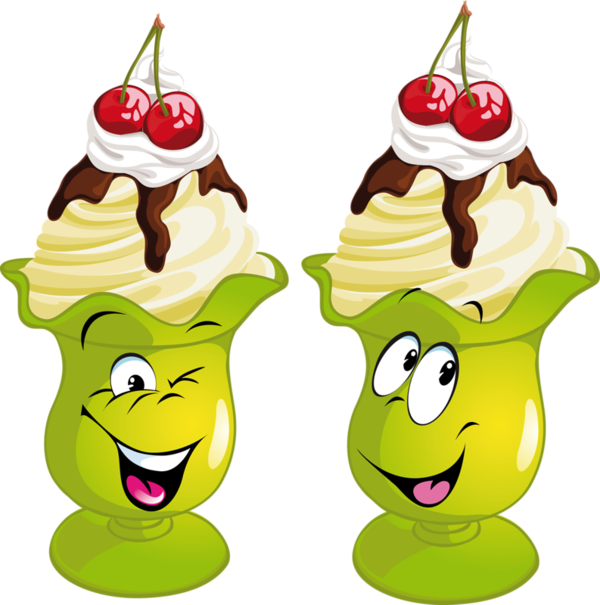 Glace,ice Cream Food Cartoon, Cute Cartoon, Cute Clipart, - Eisbecher Clipart - Png Download (600x605), Png Download