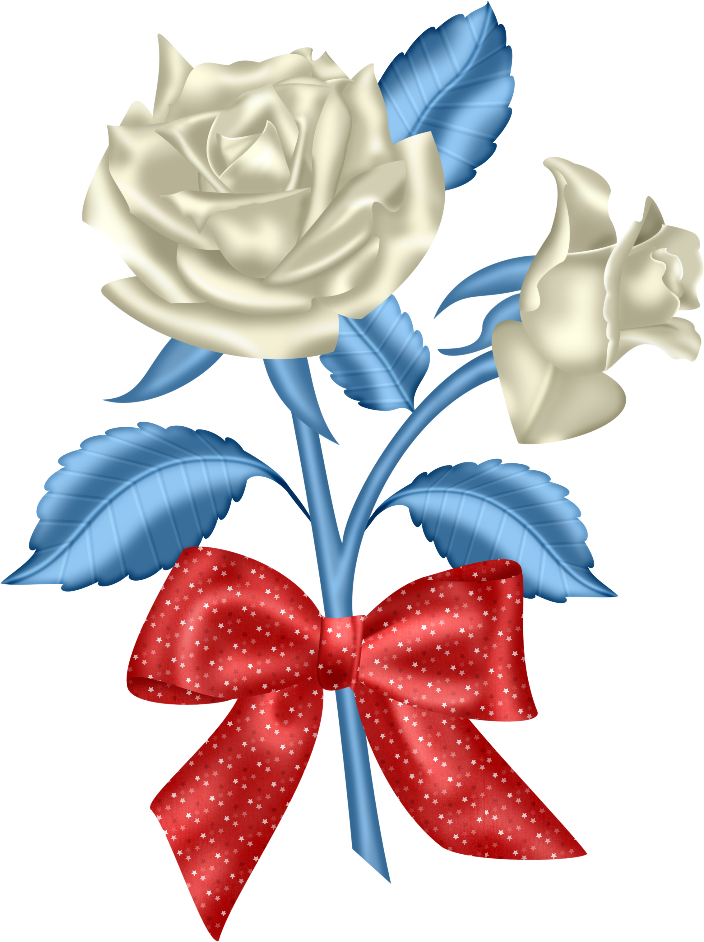 Blue Rose Clipart Red Rose - Png Download (2355x3078), Png Download