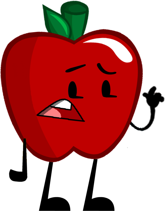 Button Drawing Artsy - Apple Bfdi Clipart (636x780), Png Download