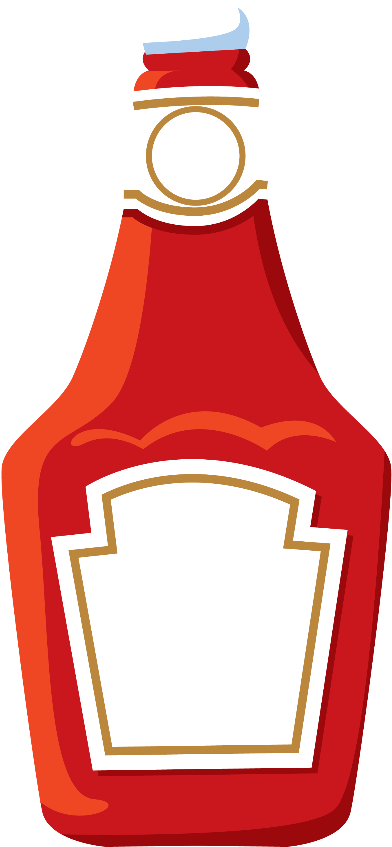 Recipe Clipart Church Jpg Transparent Download - Ketchup Bottle Clip Art - Png Download (395x870), Png Download