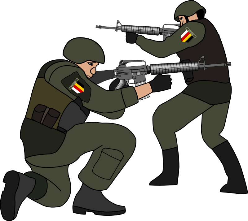Free Soldiers In Battle Clip Art - Png Download (800x714), Png Download