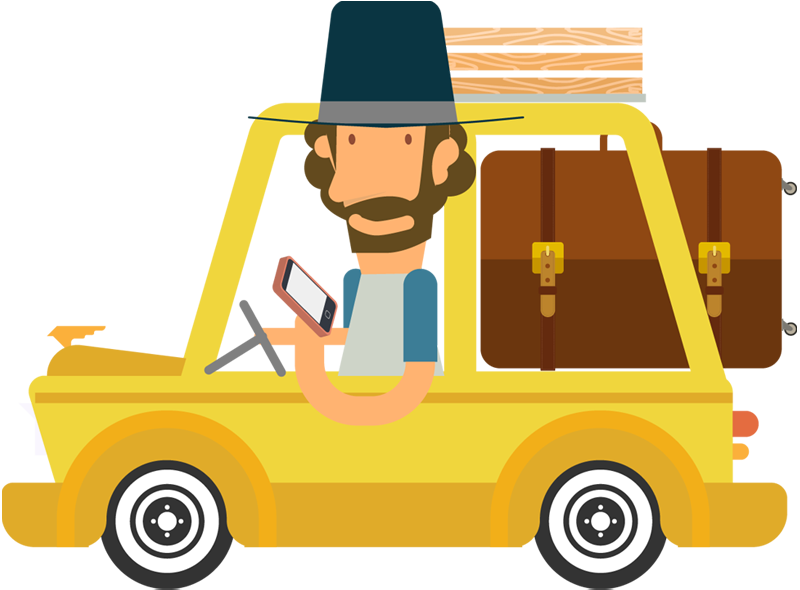 Travel - Travel By Car Png Clipart (800x590), Png Download