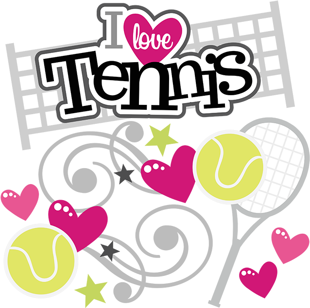 I Love Svg Scrapbooking Files Cuttable Scrapbook - Samanthatreasure 2/3/5 Yard - 3" Sport I Love Tennis Clipart (648x633), Png Download