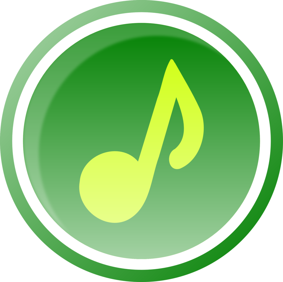 Music Icon Green 1 Free Vector - Music Icon Vector Png Clipart (800x796), Png Download