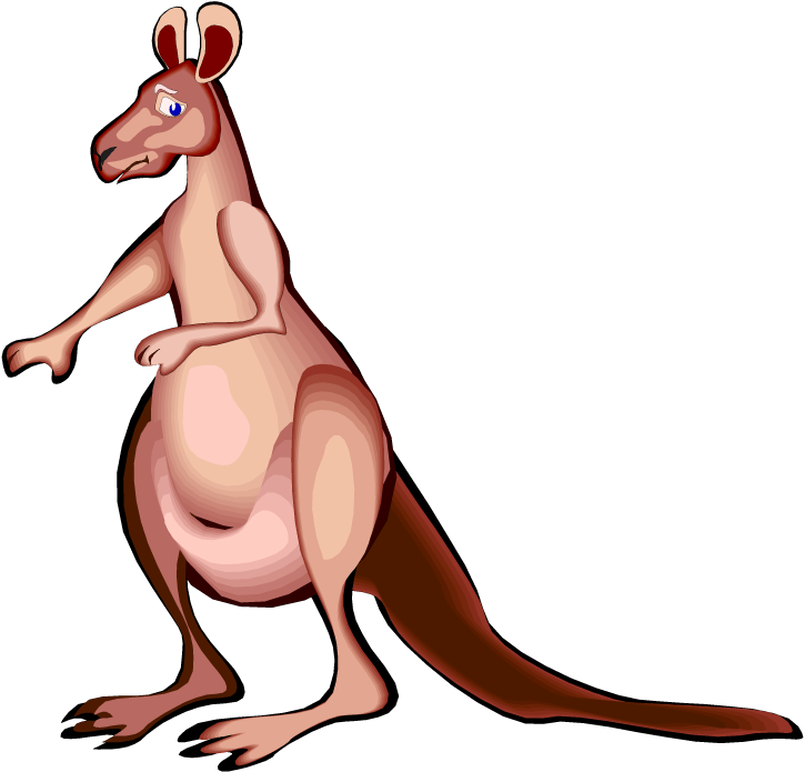 Free Kangaroo Clipart - Sad Kangaroo Clipart - Png Download (750x724), Png Download