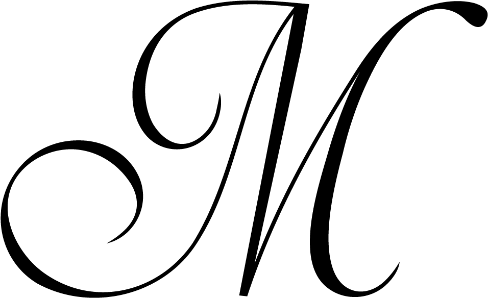 Monogram M Png - Line Art Clipart (1000x1000), Png Download