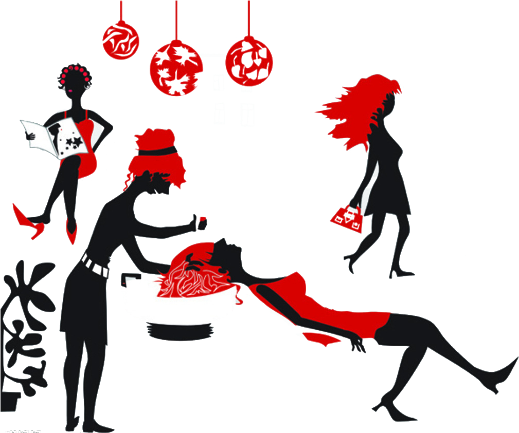 Parlour Hairdresser Clip Art Barber Shampoo - Png Download (1024x842), Png Download