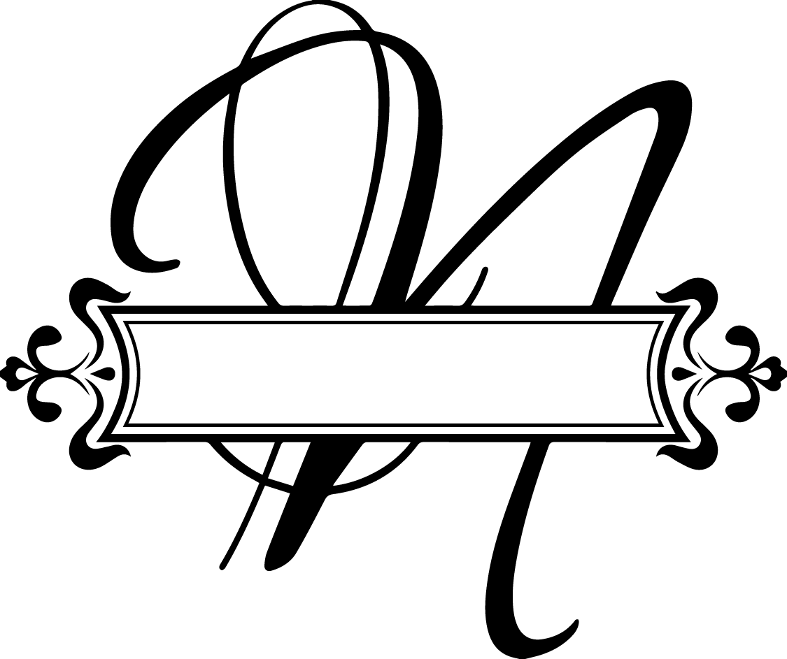 Split Fancy Letter Vinyl Decal Clipart (1125x943), Png Download