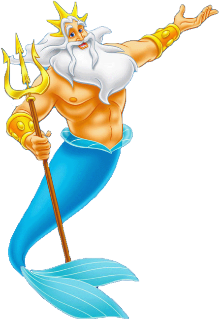Lou Cliparts - King Triton Little Mermaid - Png Download (496x723), Png Download