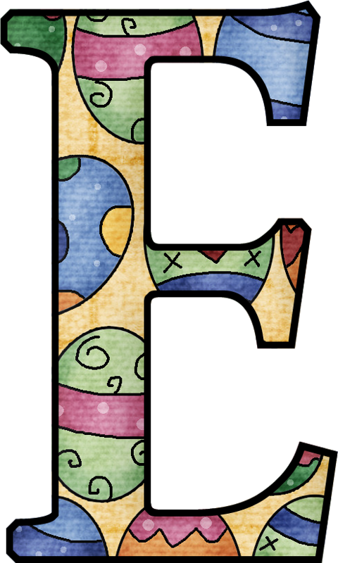 B *✿* Easter Multicolor - Letter Clipart (480x800), Png Download