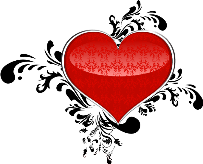 Red Art Heart Png Clipartu200b Gallery Yopriceville Transparent Png (692x562), Png Download