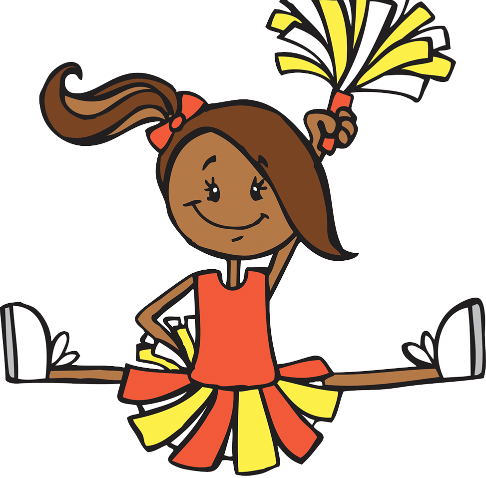 Cartoon Illustration Cheerleaders Transprent Png Free Clipart (973x957), Png Download
