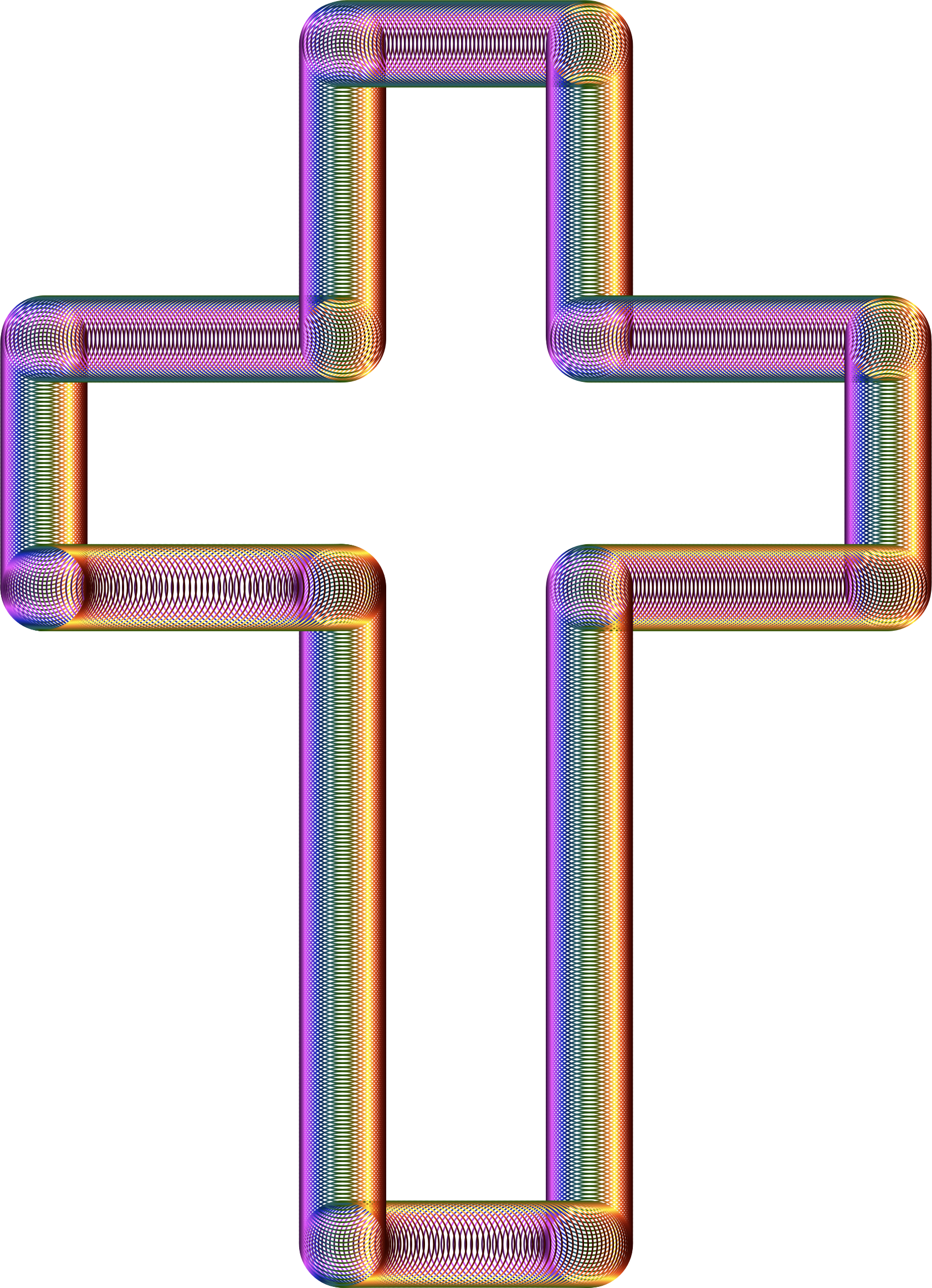 Christian Cross Download Purple Angle Silhouette - Silhouette Cross Clipart - Png Download (543x750), Png Download