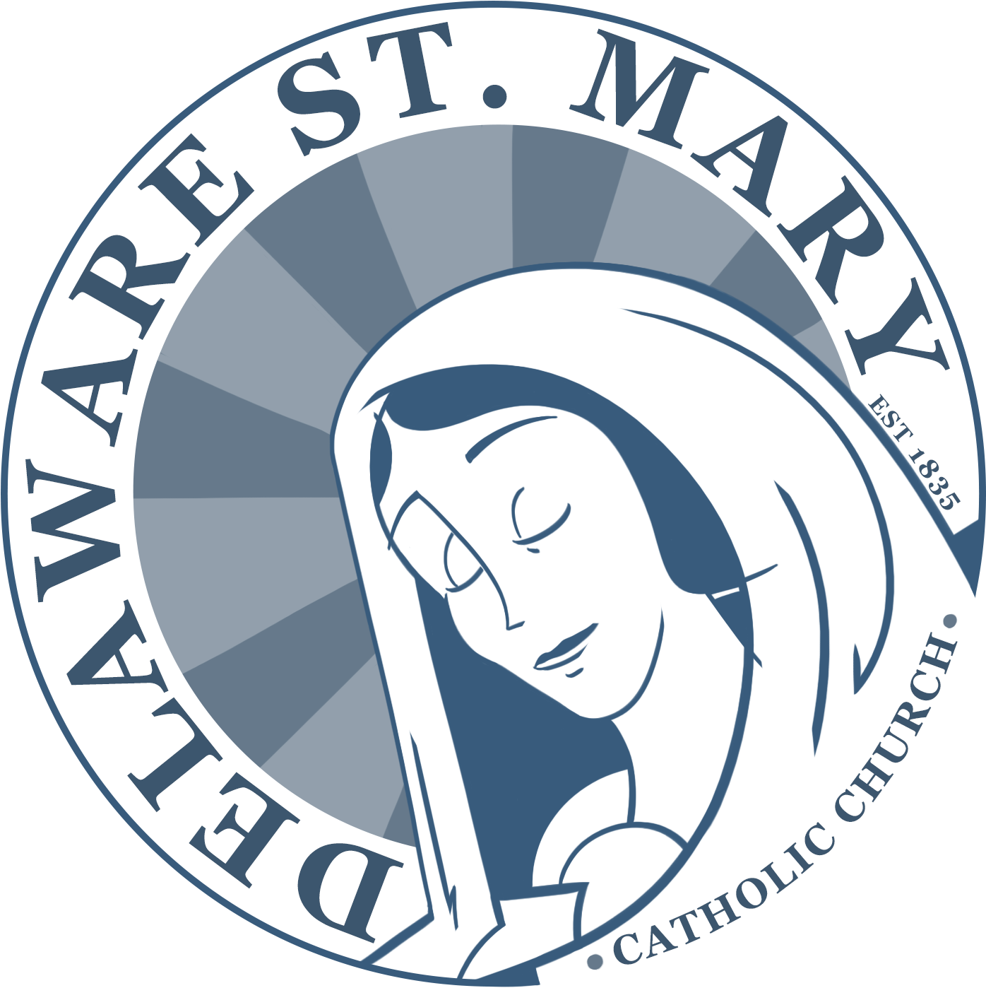 Jpg Black And White Download Wedding Information St - St Mary's Church Logo Clipart (1459x1459), Png Download