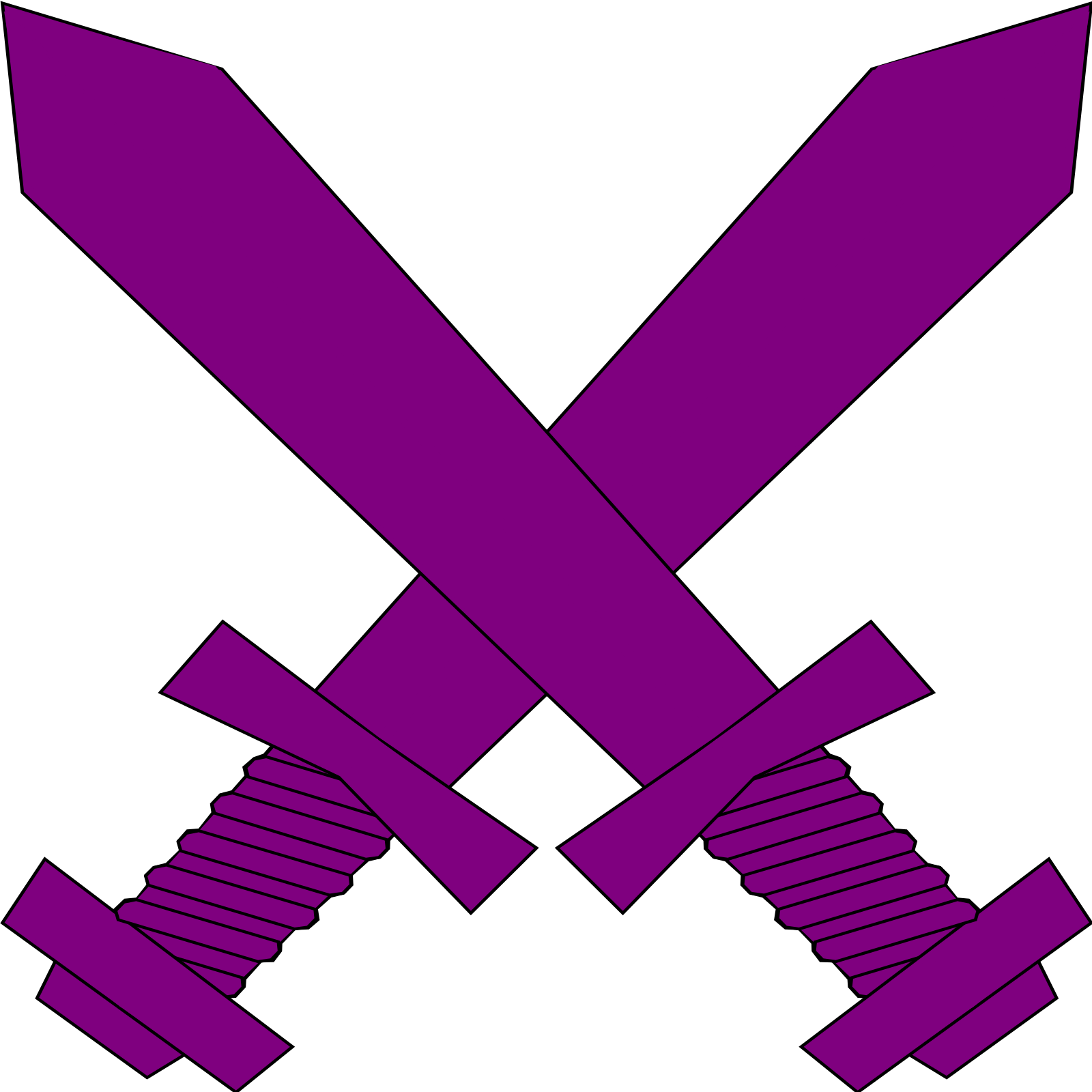 Purple Lightsaber Purple Crossed Swords Clip Art - Png Download (600x600), Png Download