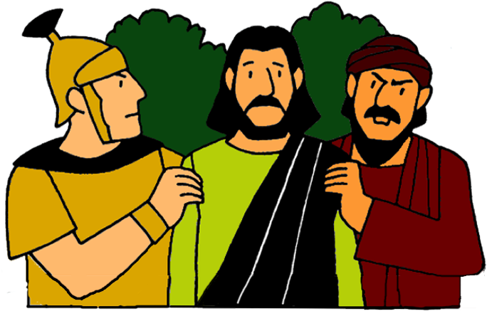Good Story Telling Ideas - Jesus Is Arrested Cartoon Clipart (700x525), Png Download