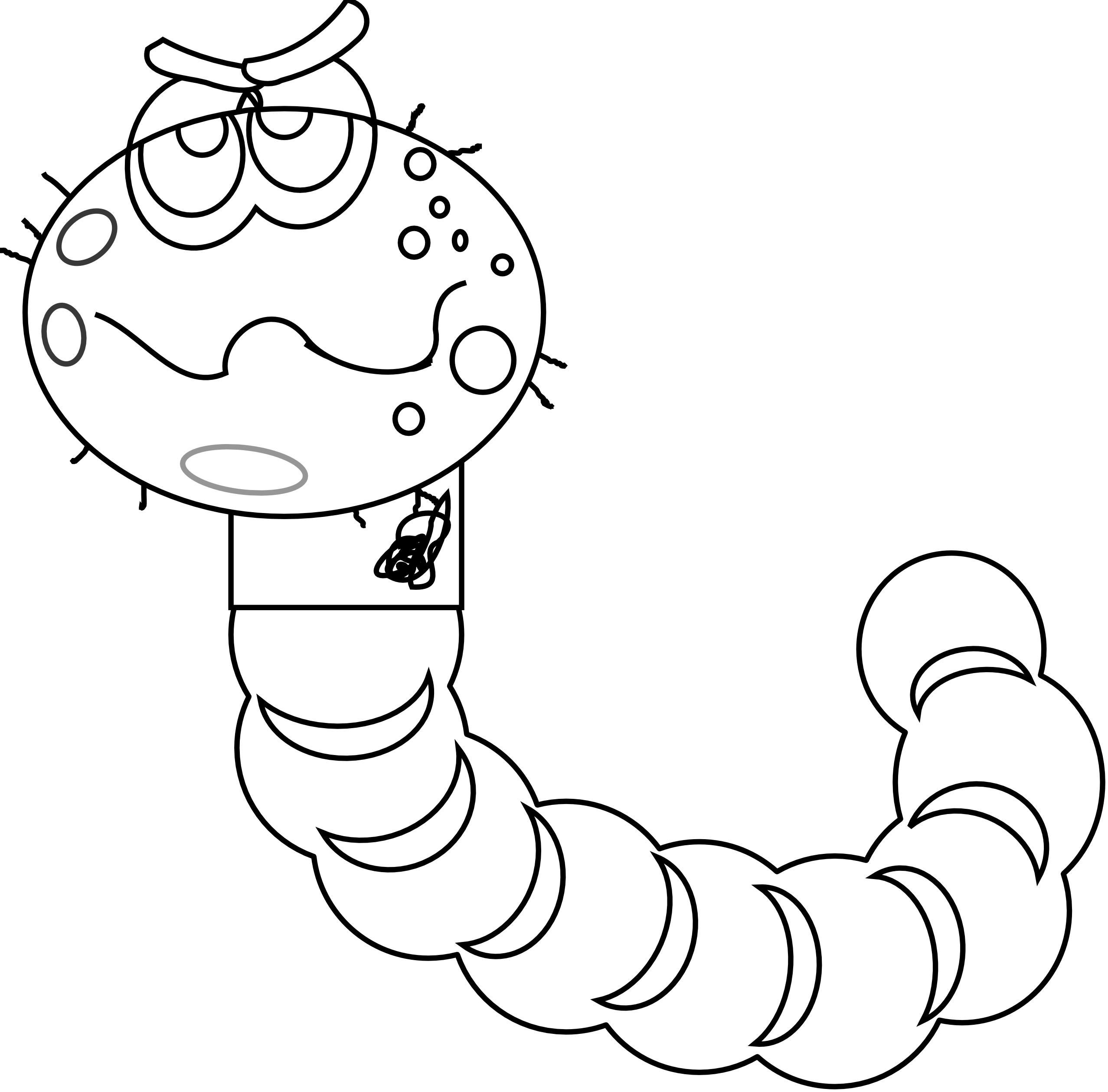 Worm Svg - Clip Art - Png Download (2555x2518), Png Download