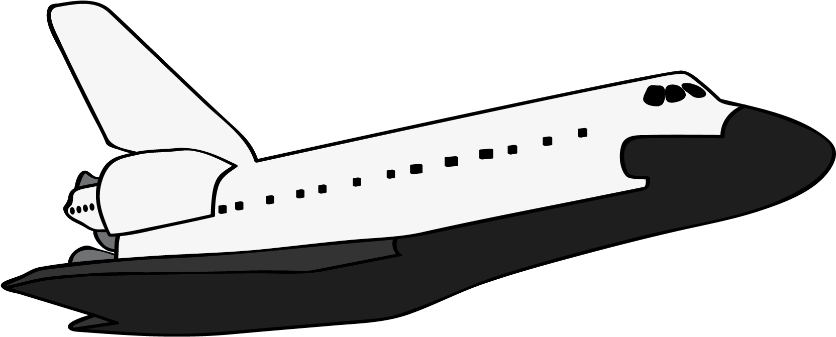 You Can Use This Simple Space Shuttle Clip Art On Your - Simple Shuttle Clipart - Png Download (1664x671), Png Download