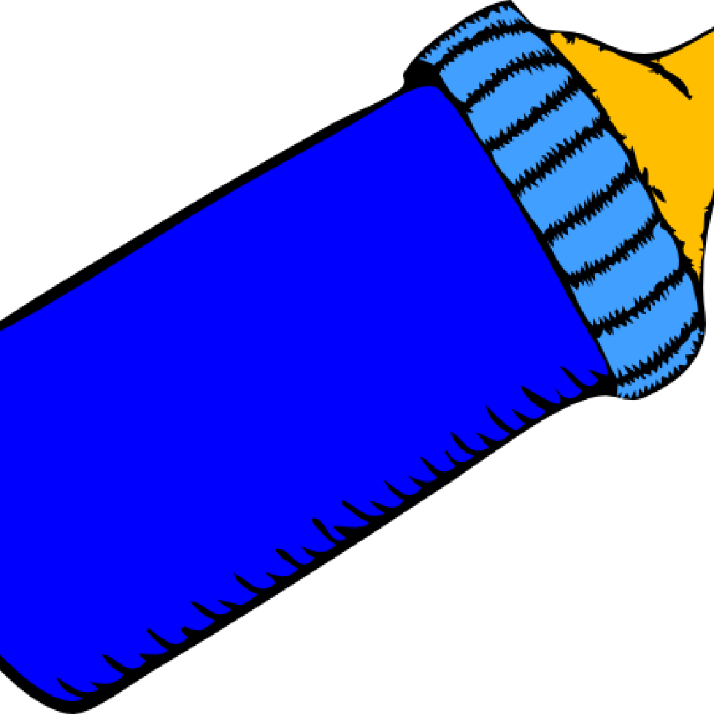 Baby Bottle Clipart Ba Bottle Blue Clip Art At Clker - Png Download (1024x1024), Png Download