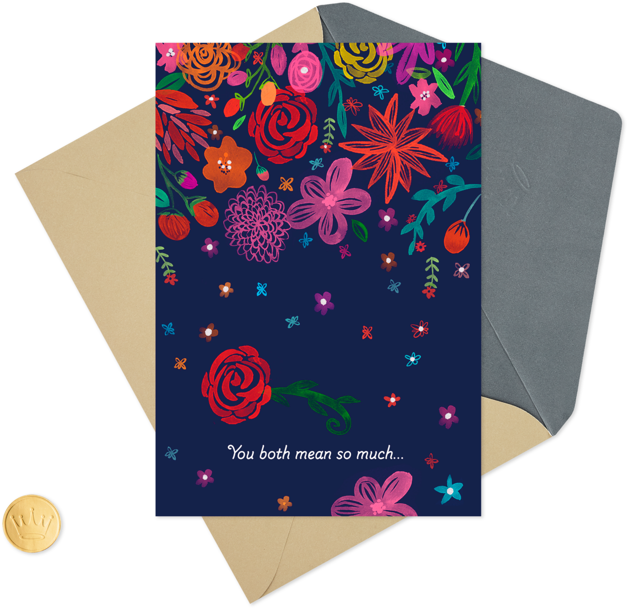 Majestic Blooms Anniversary Card For Sister And Brother Clipart (1470x1470), Png Download