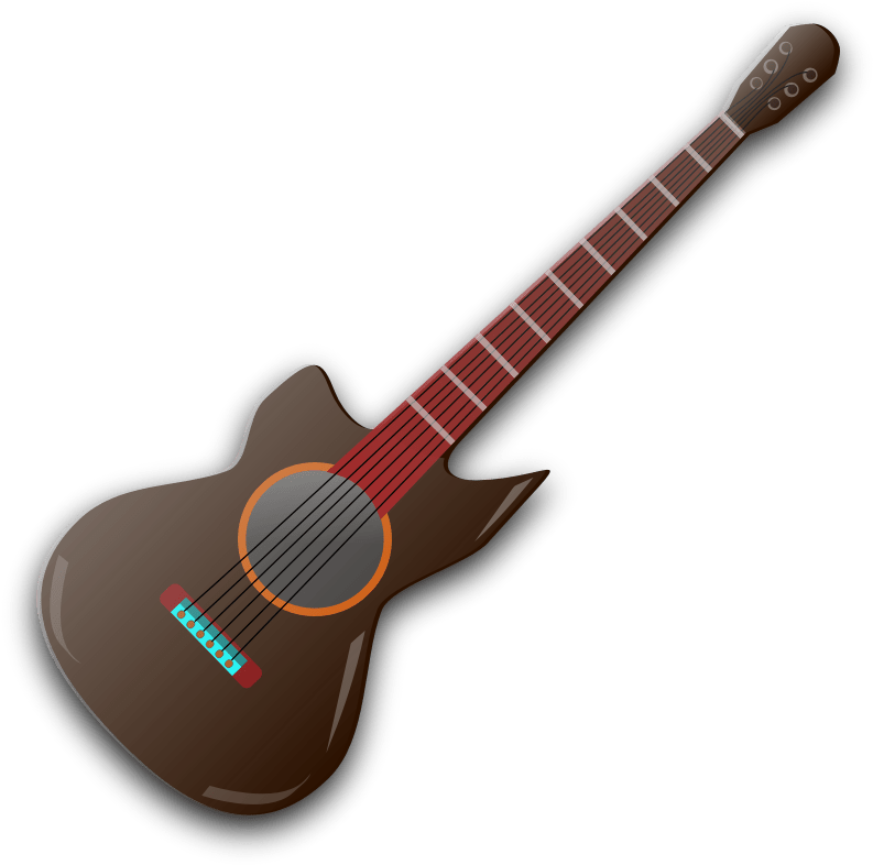 Wooden Guitar Clip Art - Png Download (800x800), Png Download