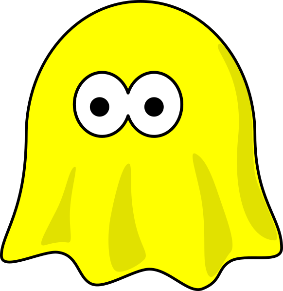 Yellow Ghost Clip Art - Png Download (582x597), Png Download