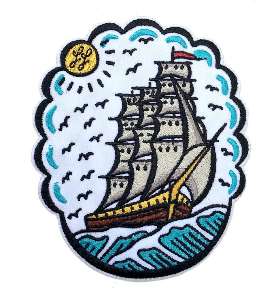 'blue Skies' Patch By Few And Far Collective Clipart (992x1024), Png Download