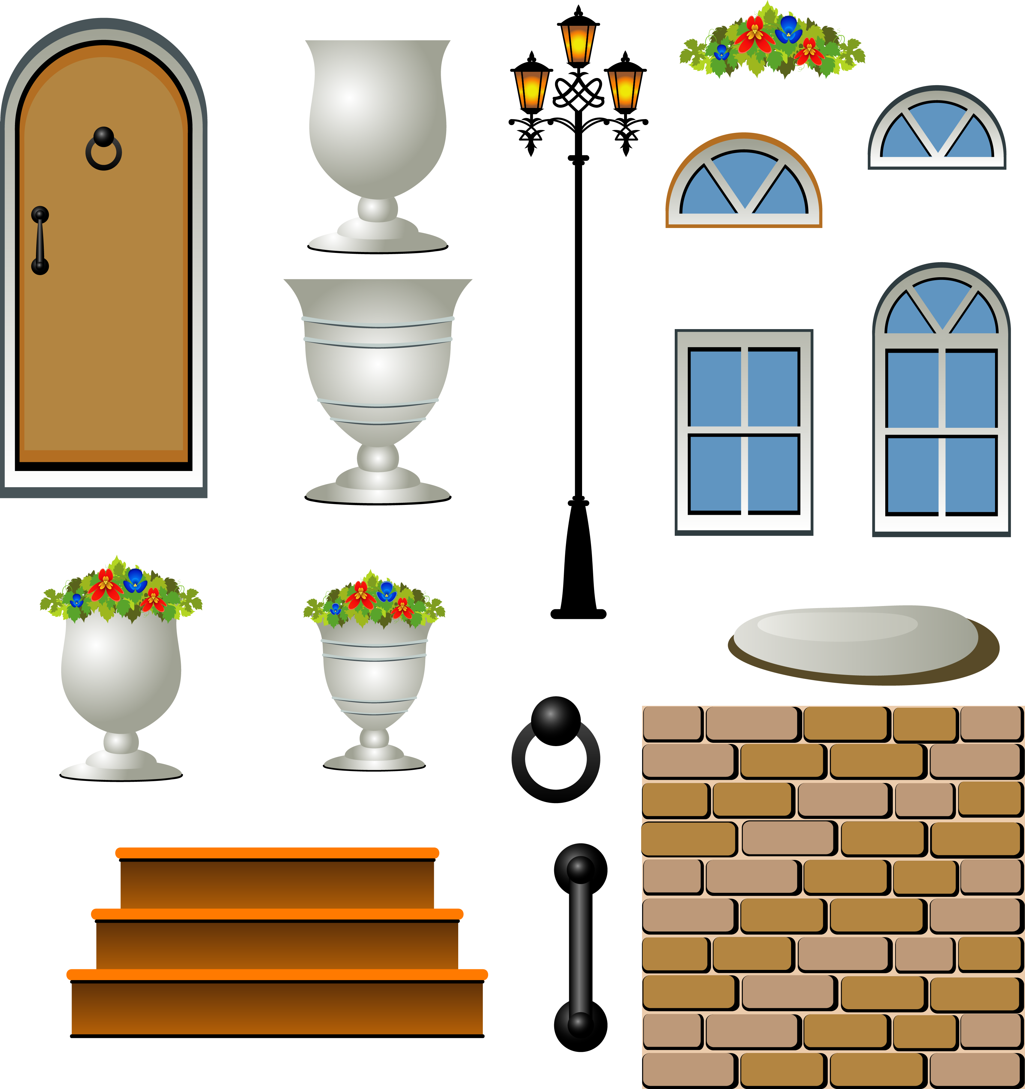 Windows Clipart Bathroom Window - Png Download (3418x3630), Png Download