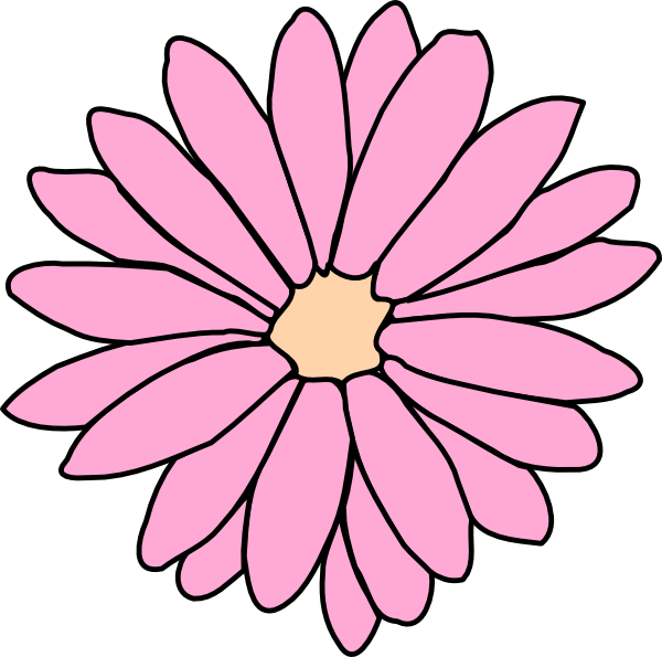 Orange Flower Clip Art Vector Online Royalty Free & - Png Download (600x595), Png Download